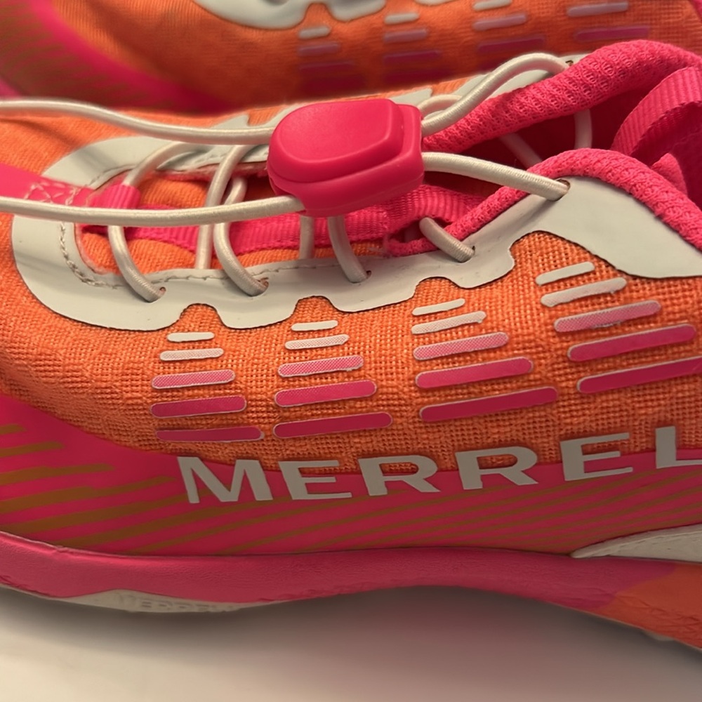 Merrell Youth Girls Agility Peak Vibrant Pink and Orange Sneakers - Picture 8 of 16